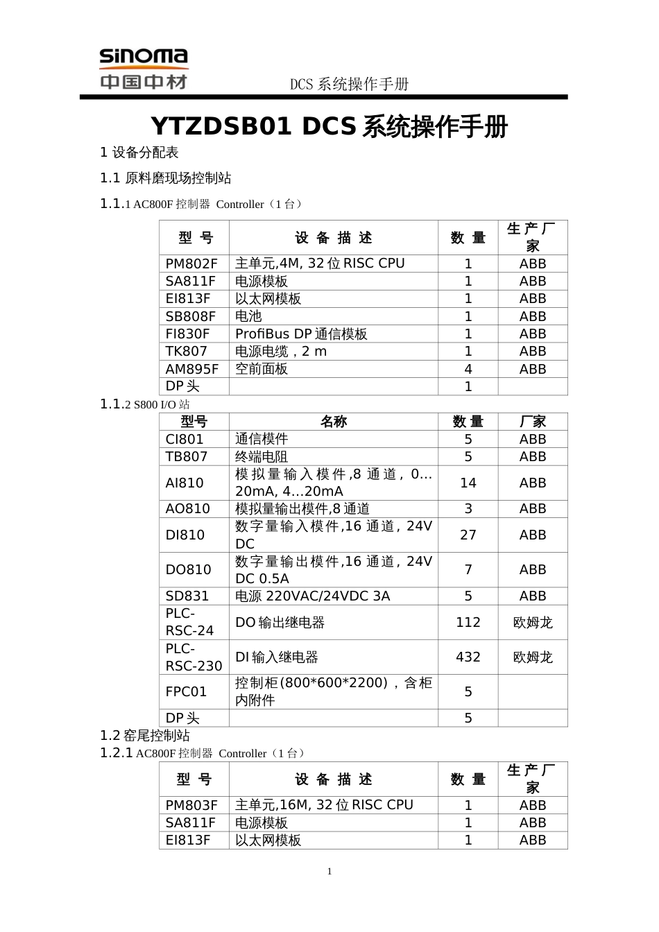 1DCS系统操作手册_第1页