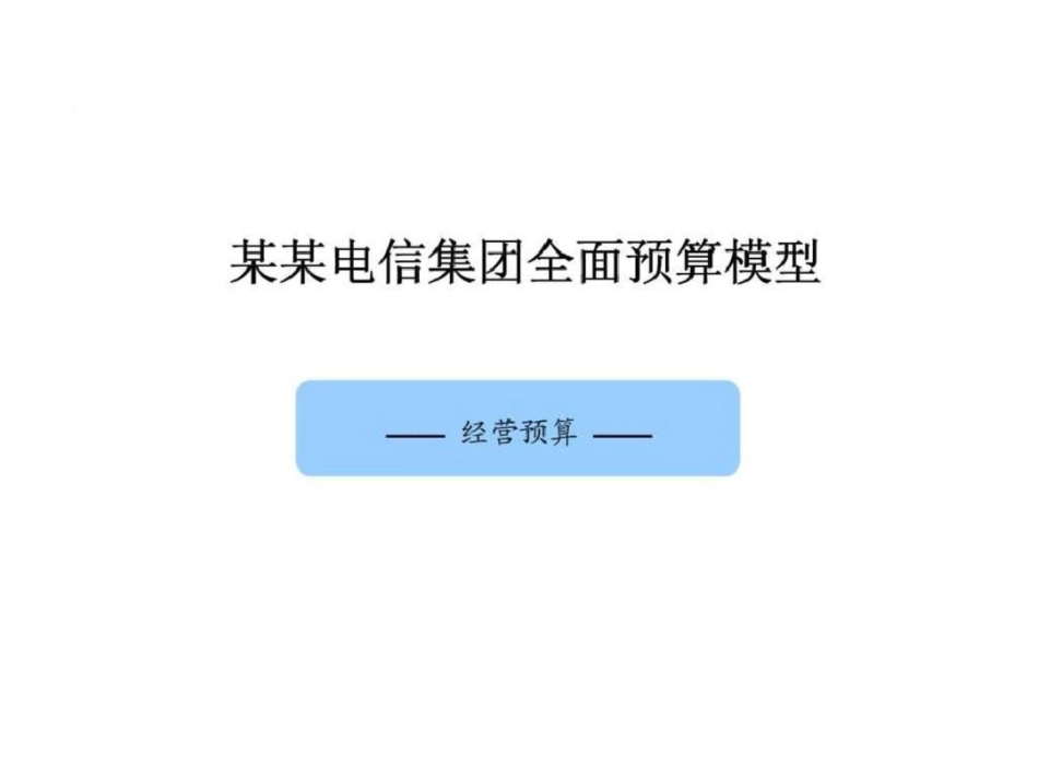 电信集团全面预算模型文档资料_第3页