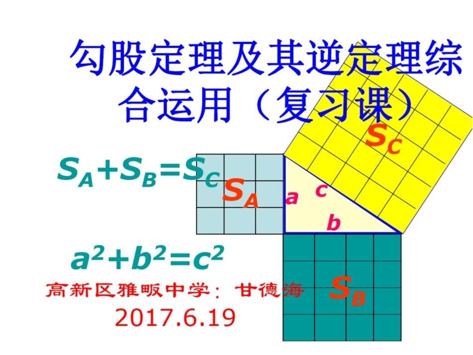 《勾股定理及其逆定理综合应用》[共28页]_第1页