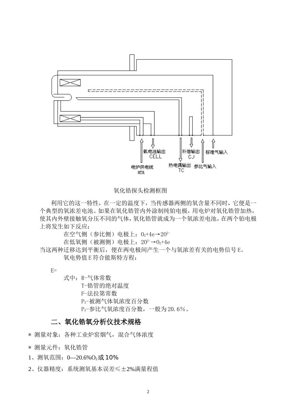 CE系列氧化锆氧分析仪说明书正文新1_第2页