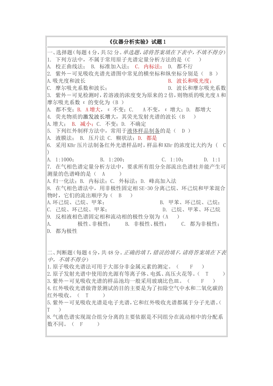 仪器分析实验试题与答案[共4页]_第1页