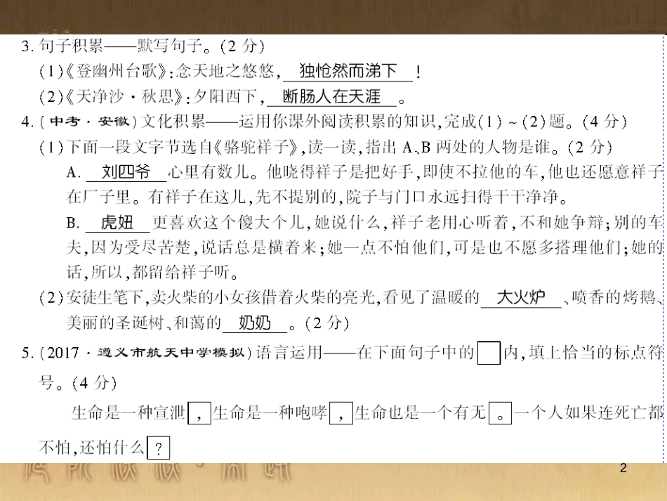 九年级语文下册 口语交际一 漫谈音乐的魅力习题课件 语文版 (44)_第2页