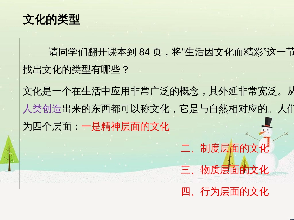 九年级道德与法治上册 第四单元 文化的传承与交流 第一节 多彩的人类文化课件 湘教版_第3页