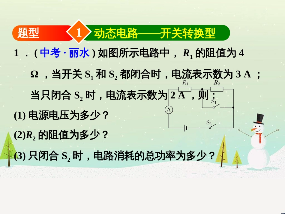九年级物理全册 专题技能训练1 电功和电功率的计算习题课件 （新版）新人教版_第2页