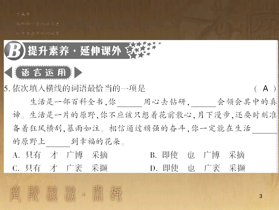 九年级语文下册 综合性学习一 漫谈音乐的魅力习题课件 语文版 (19)_第3页