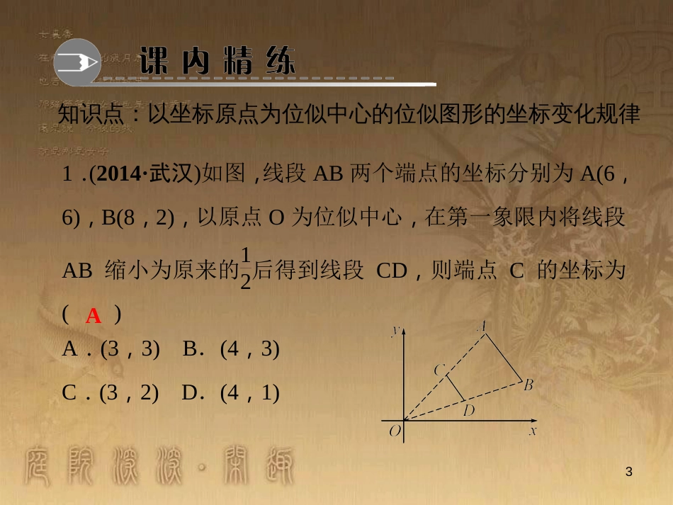 九年级数学上册 3.6 坐标系中的位似图形习题课件 （新版）湘教版_第3页