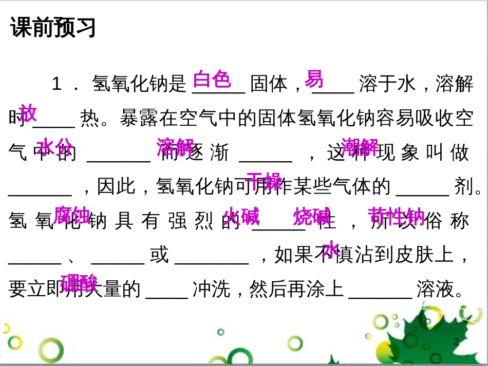 九年级化学下册 第12单元 化学与生活总结课件 （新版）新人教版 (51)_第2页