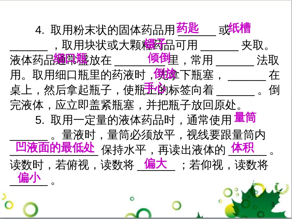 九年级化学下册 第12单元 化学与生活总结课件 （新版）新人教版 (4)_第3页