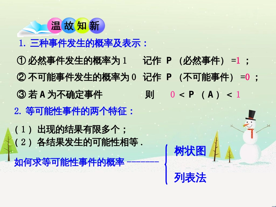 九年级数学下册 6.7 利用画树状图和列表计算概率（第2课时）课件 （新版）青岛版_第3页