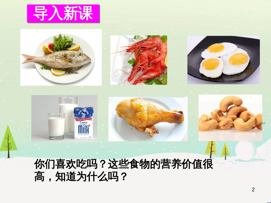 九年级化学下册 第八章 食品中的有机化合物 第3节 蛋白质 维生素同课异构课件1 沪教版_第2页