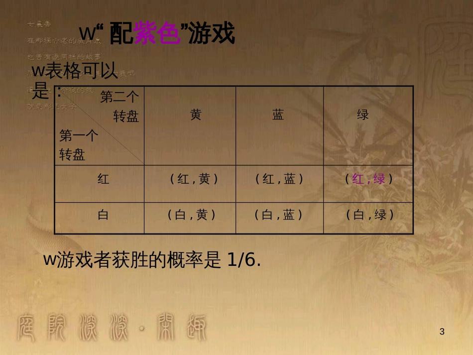九年级数学上册 3.1 用树状图或表格求概率课件3 （新版）北师大版_第3页