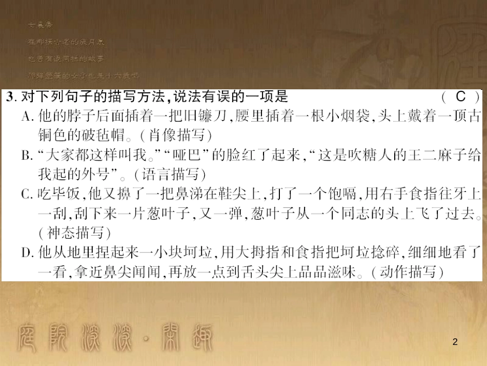 九年级语文下册 综合性学习一 漫谈音乐的魅力习题课件 语文版 (4)_第2页