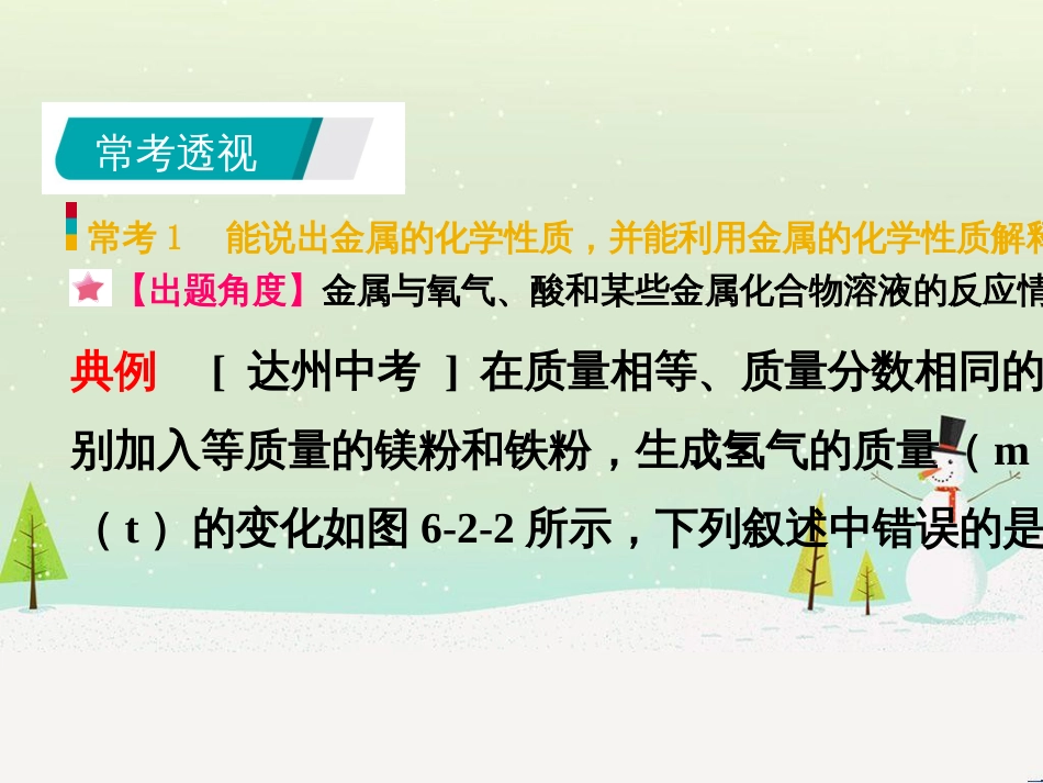 九年级化学下册 第六章 金属 6.2 金属的化学性质同步课件 （新版）粤教版_第3页