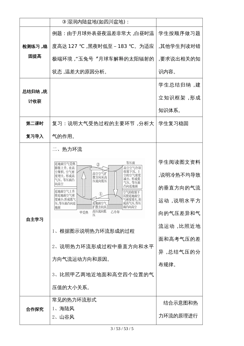 教案高三复习2.1冷热不均引起大气运动_第3页