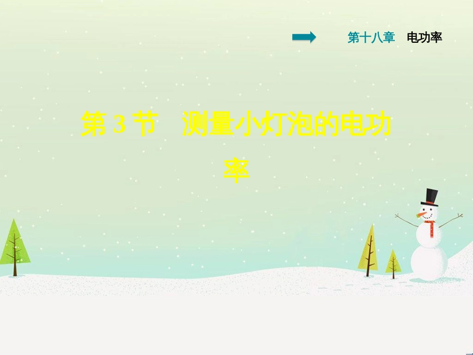 九年级物理全册 18.3 测量小灯泡的电功率习题课件 （新版）新人教版_第1页