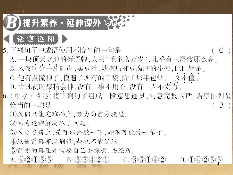 九年级语文下册 综合性学习一 漫谈音乐的魅力习题课件 语文版 (29)_第3页