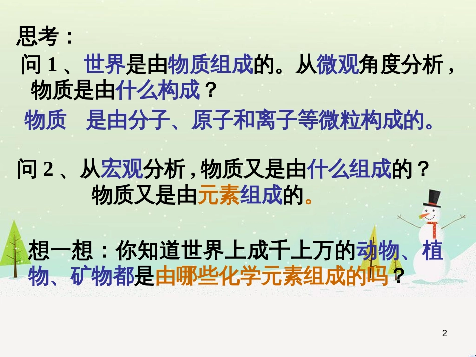 九年级化学上册 专题3 物质的构成 单元2 组成物质的元素课件2 （新版）湘教版_第2页