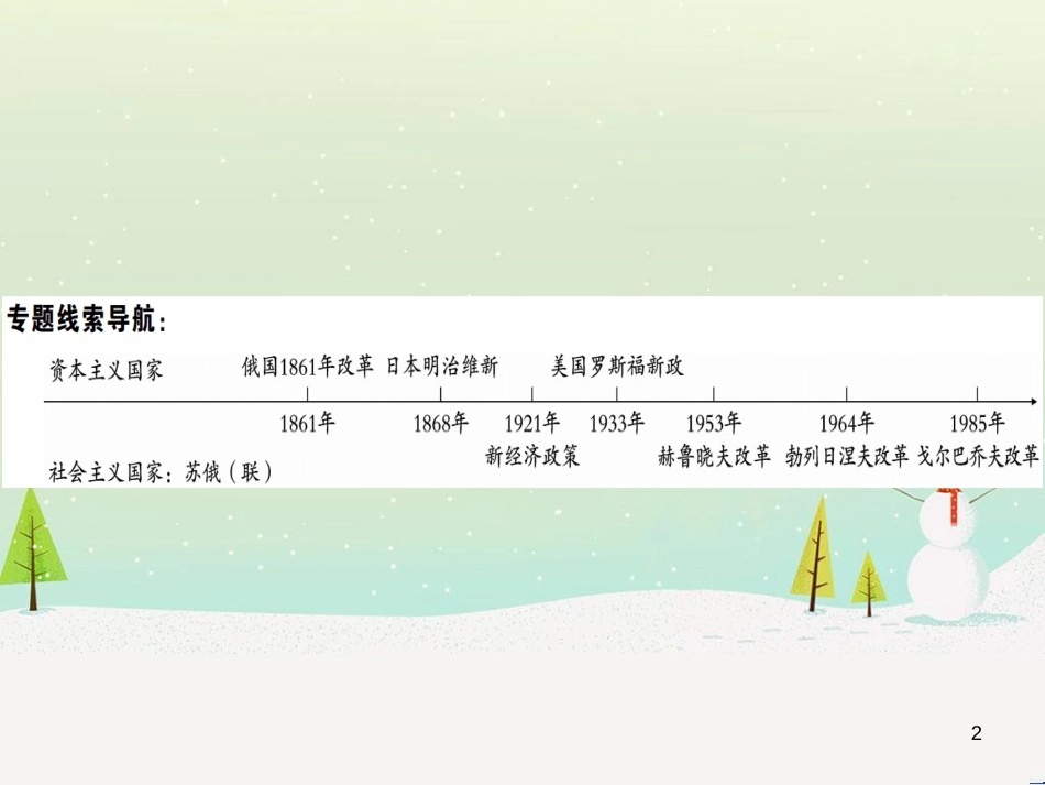 九年级历史下册 期末专题复习 专题二 资本主义国家与社会主义国家的改革与调整习题课件 新人教版_第2页
