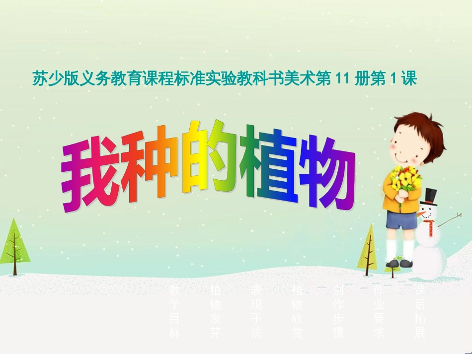 六年级美术上册 我种的植物课件2 苏少版_第1页