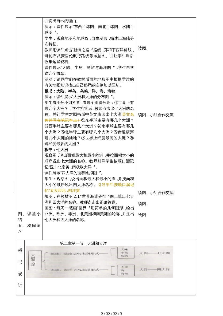 辽宁大连第26中学人教版地理上册七上 第二章第一节大洲和大洋教学设计_第2页