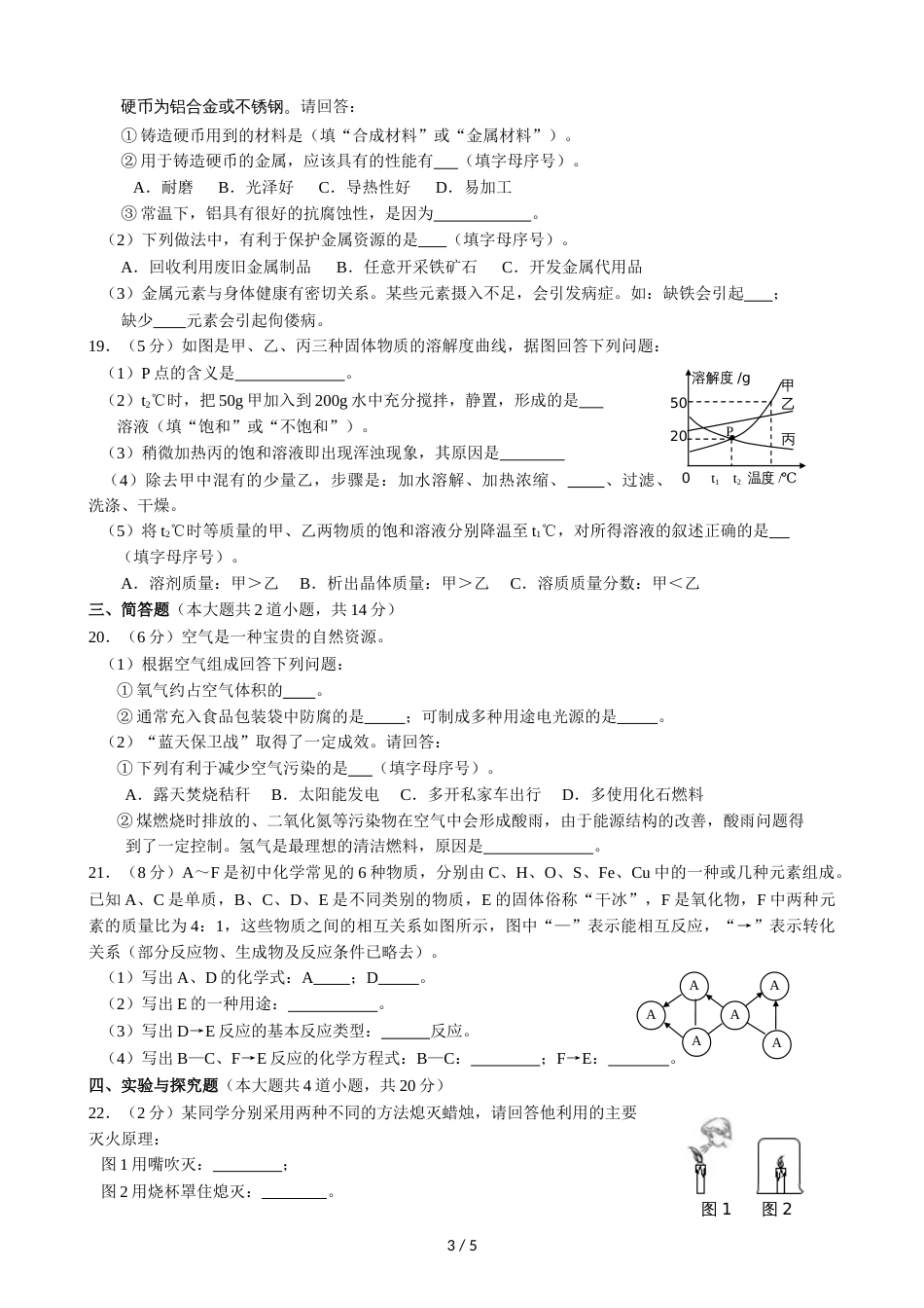 辽宁省锦州市初中毕业学业考试化学试题_第3页
