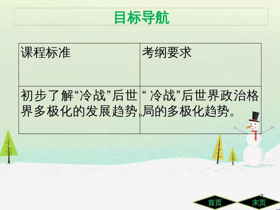 九年级历史下册 第六单元 冷战结束后的世界 第21课 冷战后的世界格局导学课件 新人教版_第2页