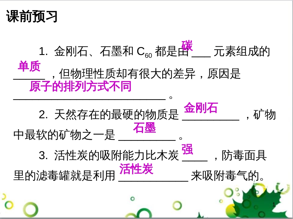 九年级化学下册 第12单元 化学与生活总结课件 （新版）新人教版 (29)_第1页