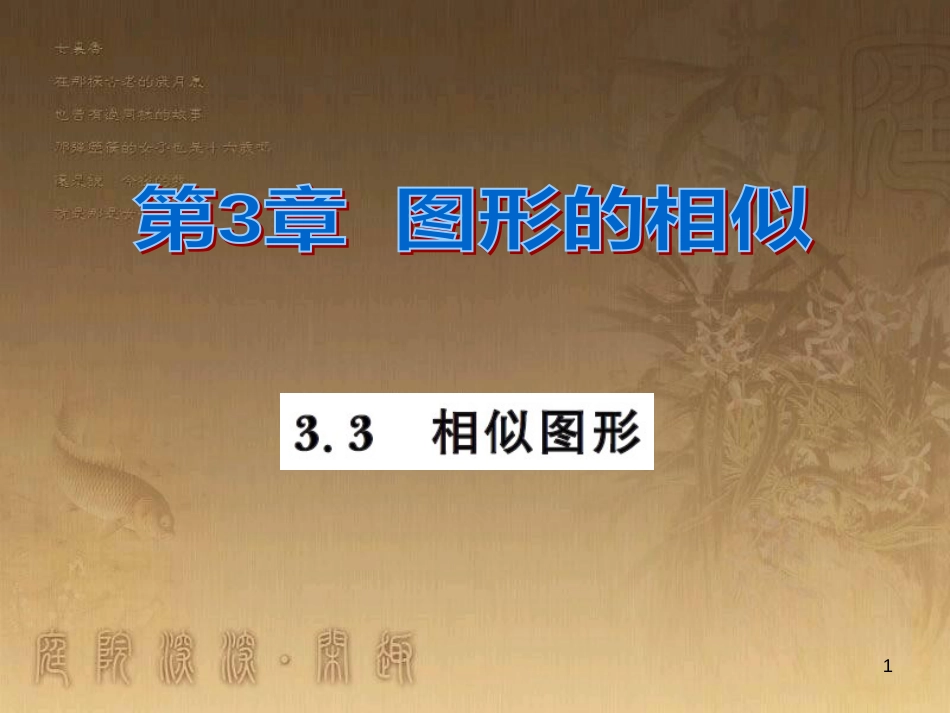 课时夺冠九年级数学上册 3.3 相似图形习题集训课件 （新版）湘教版_第1页