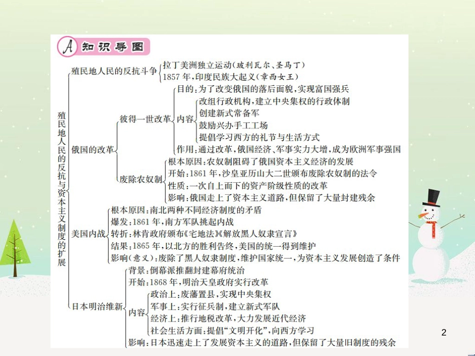 九年级历史下册 第1单元 殖民地人民的反抗与资本主义制度的扩展核心素养整合提升作业课件 新人教版_第2页