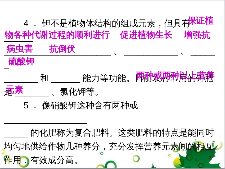 九年级化学下册 第12单元 化学与生活总结课件 （新版）新人教版 (57)_第3页