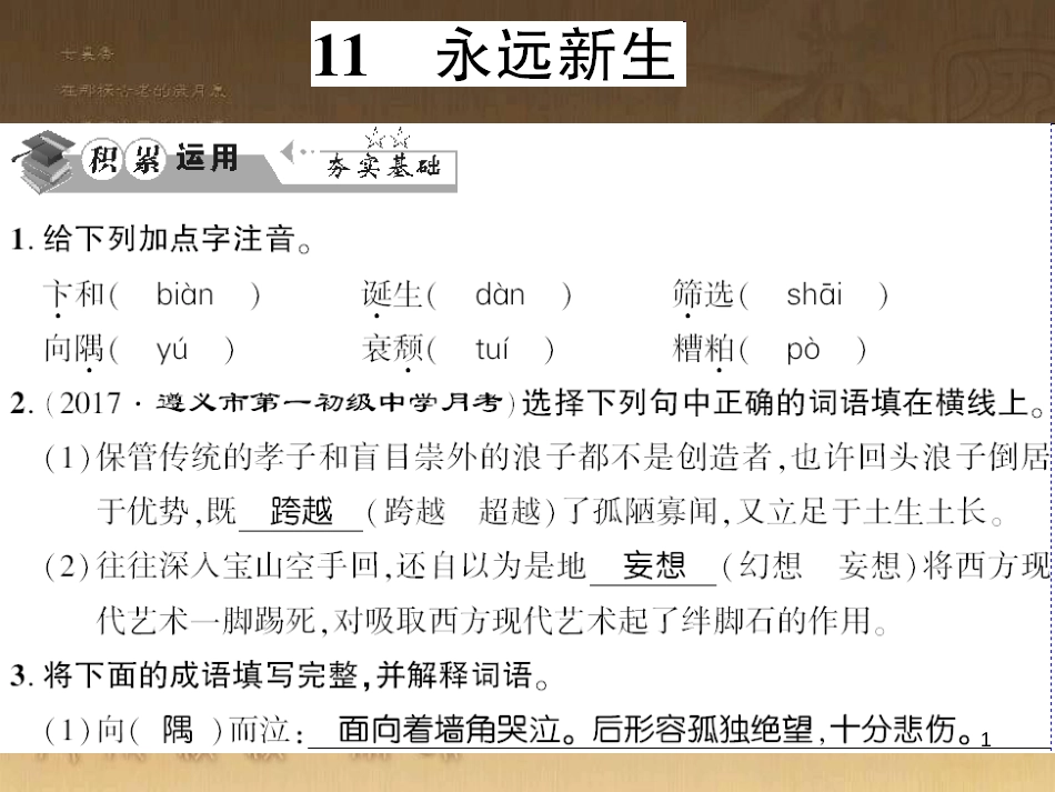 九年级语文下册 口语交际一 漫谈音乐的魅力习题课件 语文版 (67)_第1页