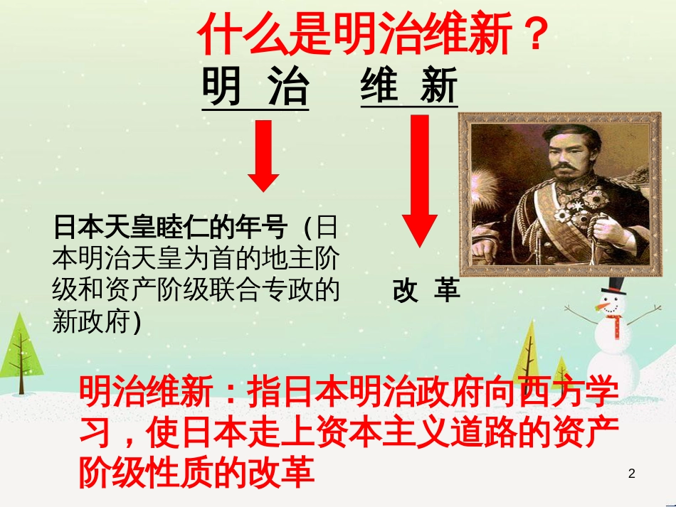 九年级历史下册 第1单元 殖民地人民的反抗与资本主义制度的扩展 第4课 日本明治维新课件2 新人教版_第2页