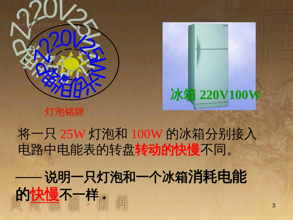 九年级物理上册 15.2 认识电功率课件 粤教沪版_第3页