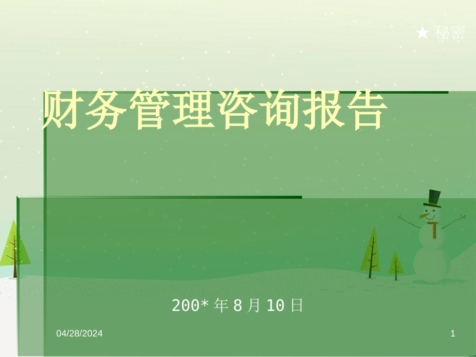 某咨询财务管理咨询报告_第1页
