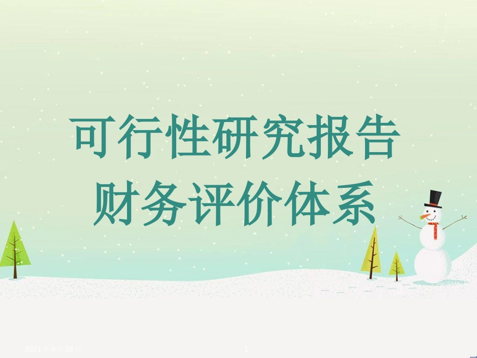 可行性研究报告财务评价体系课件_第1页