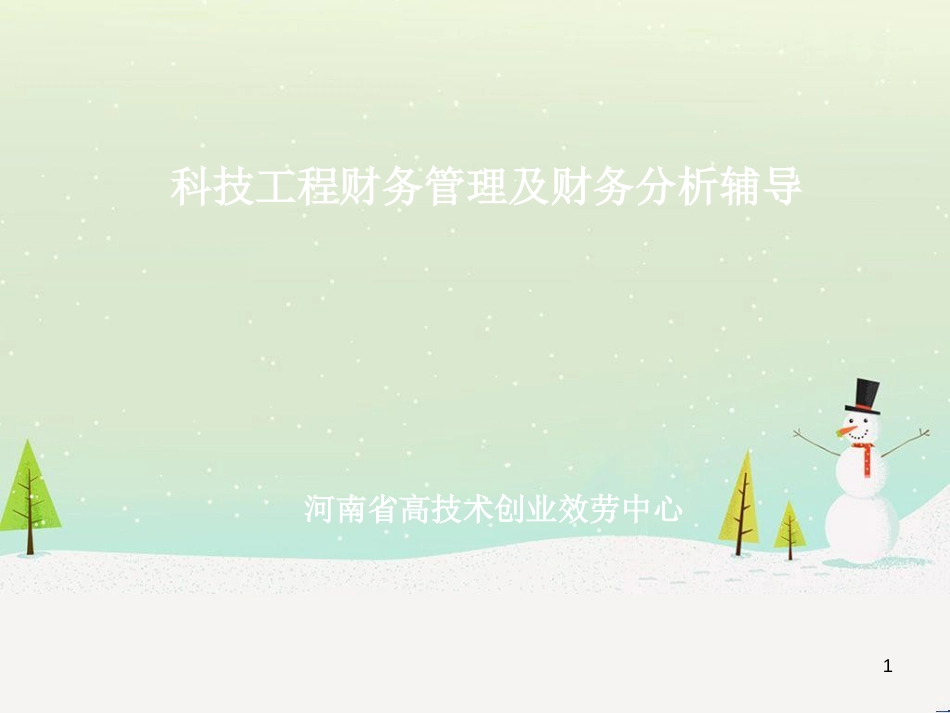 科技项目财务管理和分析_第1页