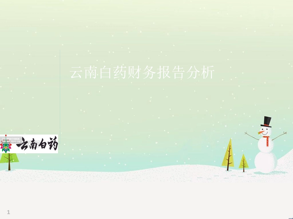 云南白药公司财务分析_第1页