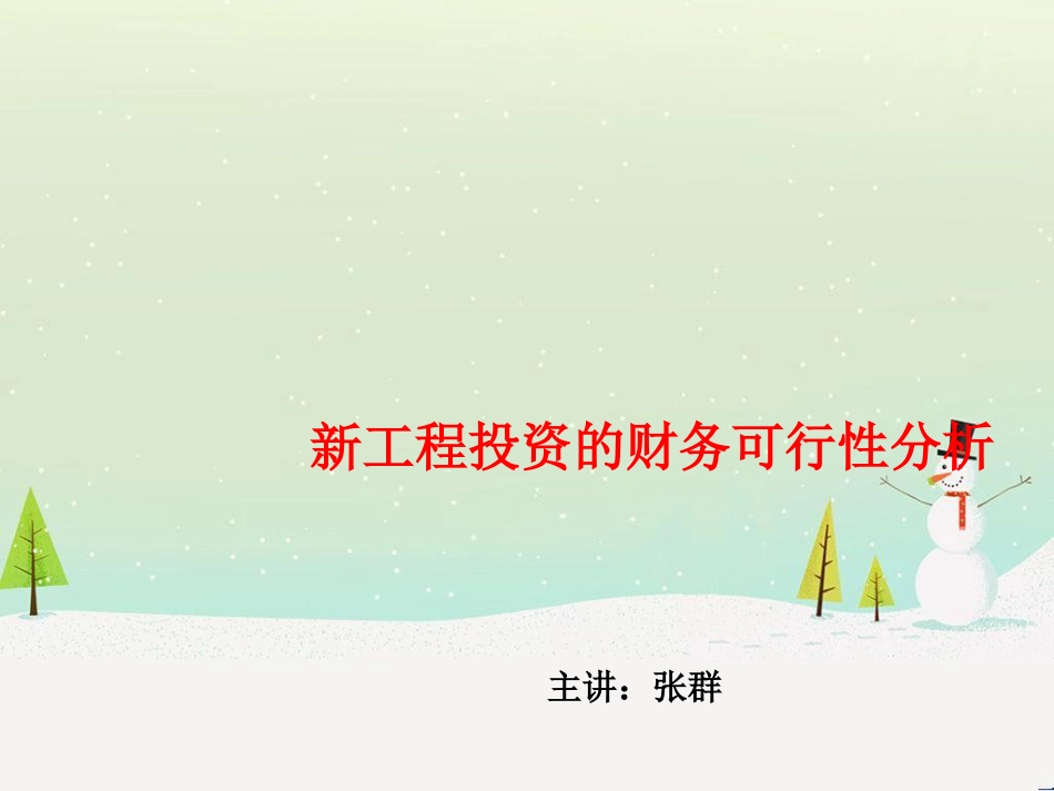 投资项目财务可行性分析_第1页