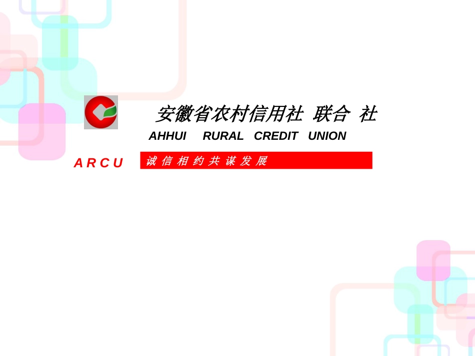 [财务]农村信用社联合社-贷款五级分类电子表格培训-贷款五级分类电子表格的操作与报表的填报(PPT48页)_第1页