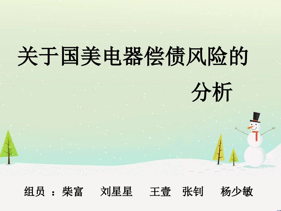 关于国美电器偿债风险的财务分析_第1页