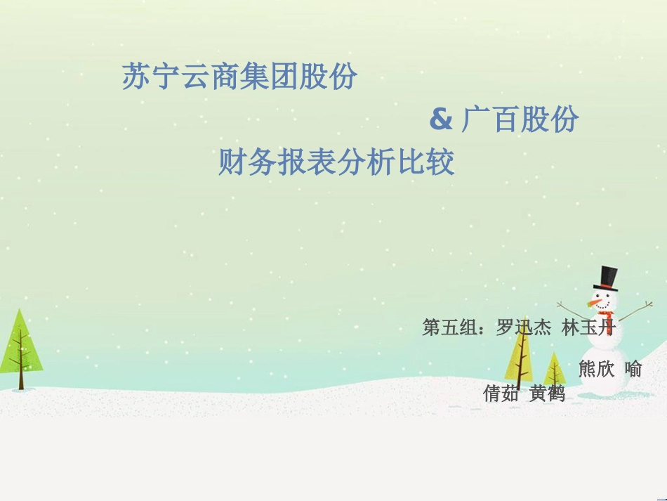 苏宁和广百财务报表分析_第1页