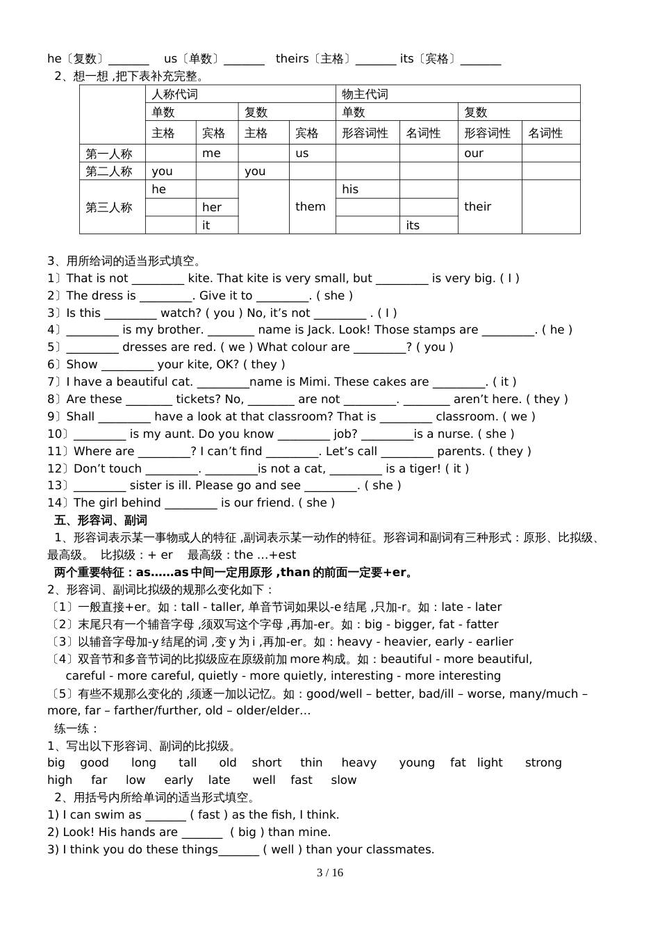 六年级下册英语素材小升初英语语法大全   全国通用_第3页