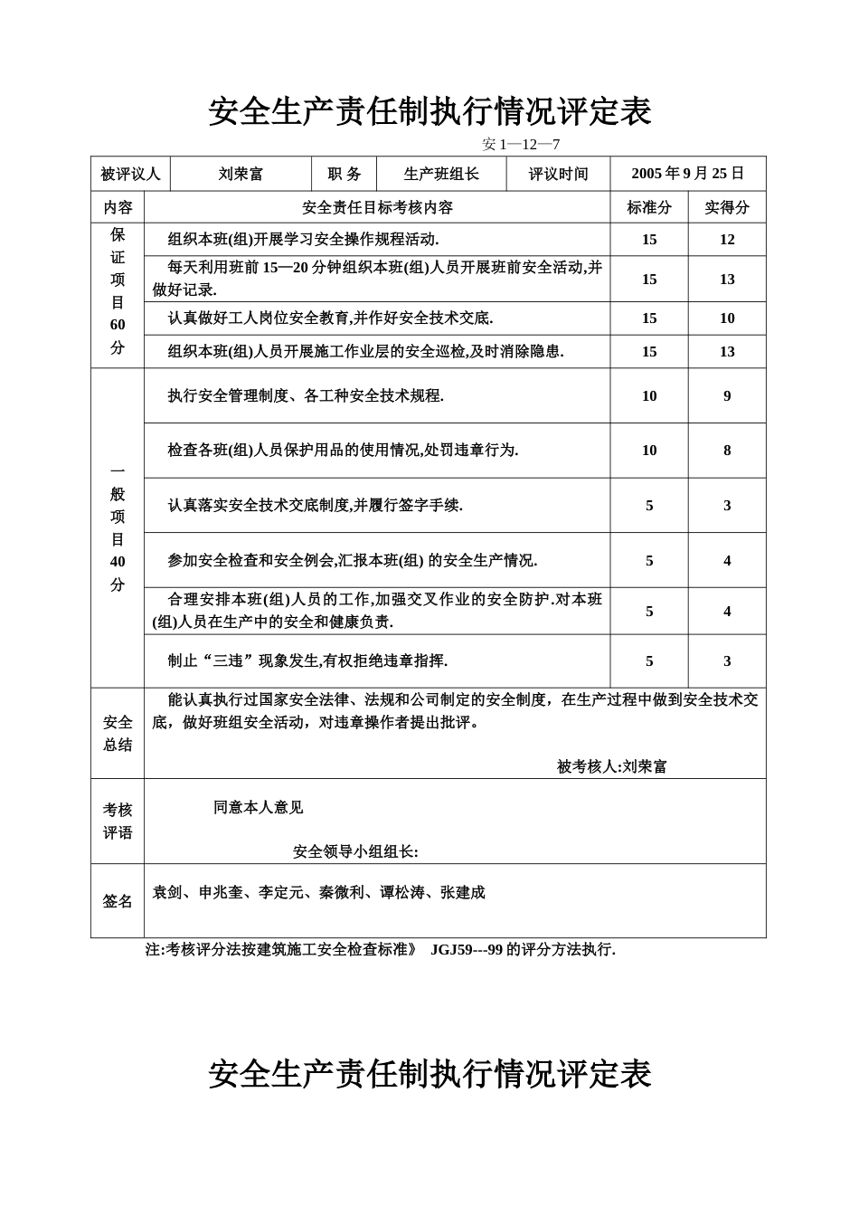 安全生产责任制执行情况评定表[7页]_第2页