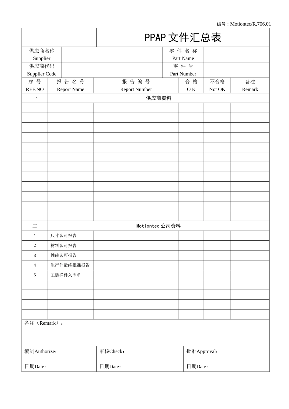 PPAP全套表格[共27页]_第1页