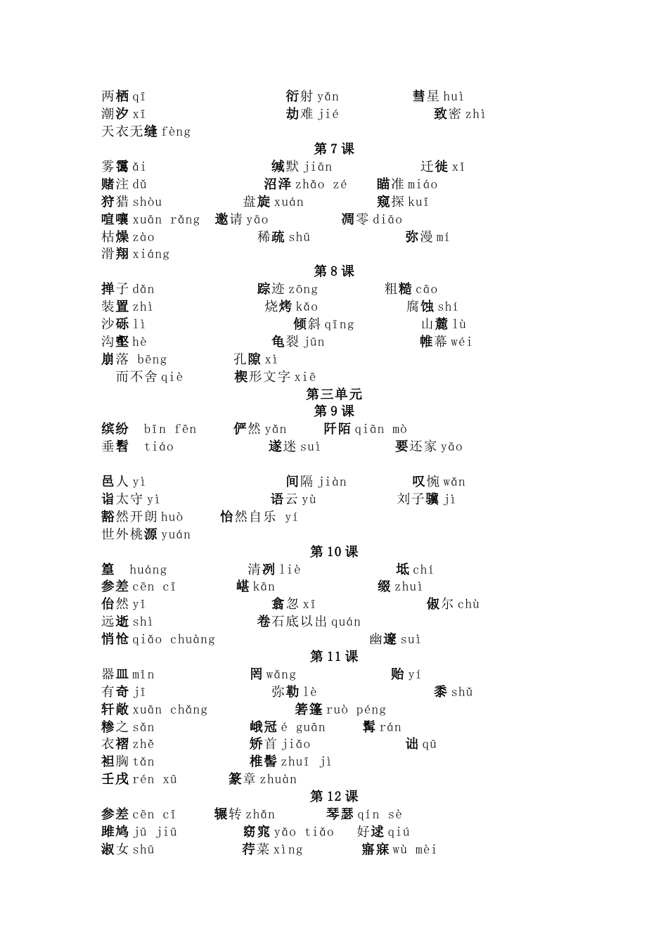部编人教版八年级下册语文知识点汇总_第2页