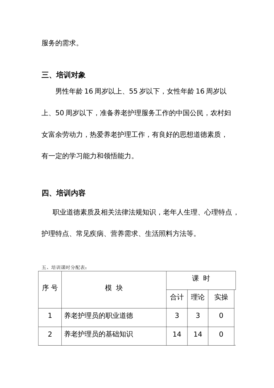 初级养老护理员培训计划及大纲[共10页]_第2页