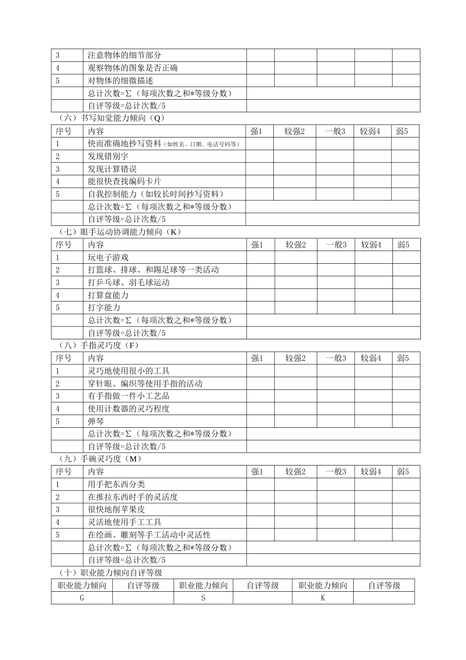 个人职业能力倾向测定表_第2页