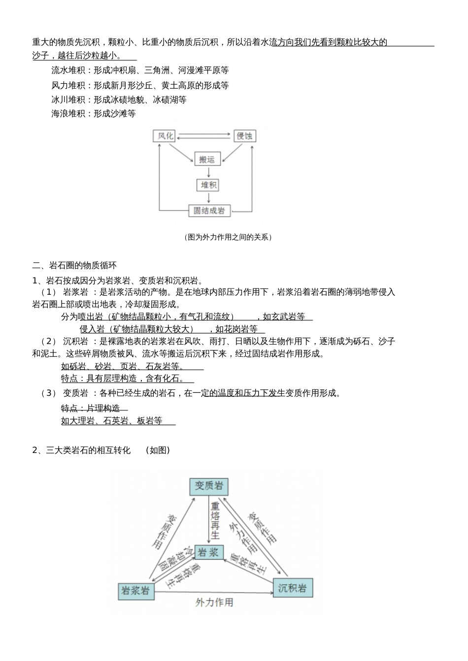 第四章：地表形态的塑造知识点及测试题_第2页