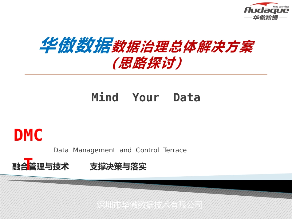 华傲数据治理总体解决方案_第1页