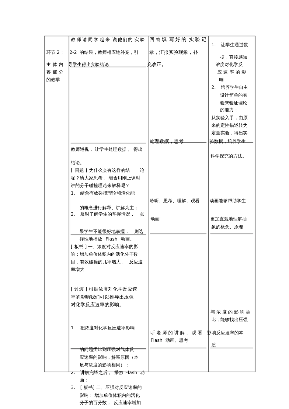 化学反应速率的影响因素教学设计_第3页